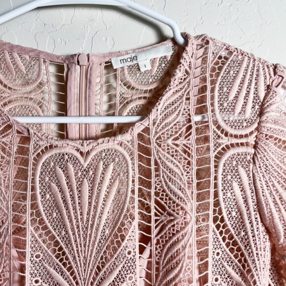 Maje Ripaz Lace Midi Dress - Picture 4 of 5